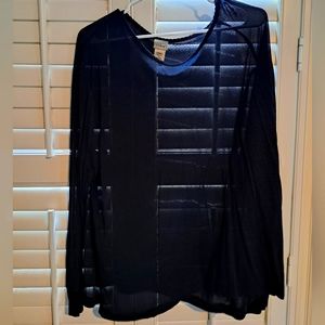 LL Bean black sheer silk base layer shirt 3x